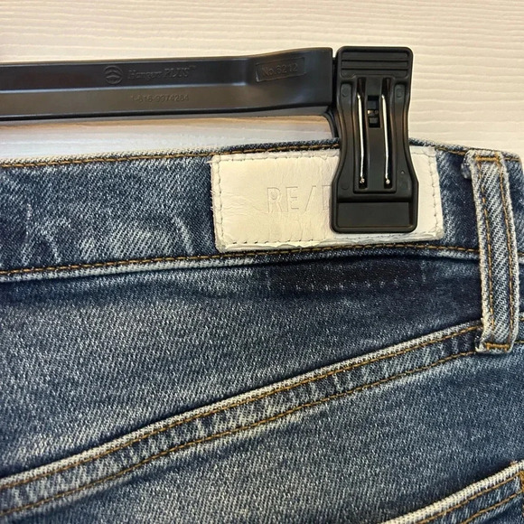 ! Re/Done '70s Ultra High Waist Stove Pipe Jeans in Worn Blue Size 27 - Picture 8 of 9